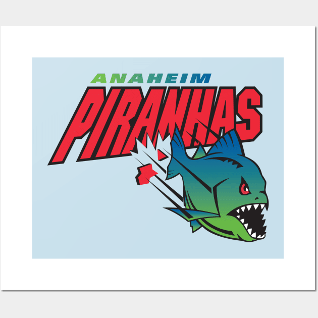 Ahaheim Piranhas Wall Art by MindsparkCreative